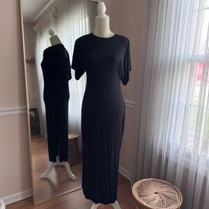 Express Classic Black Midi Dress Size